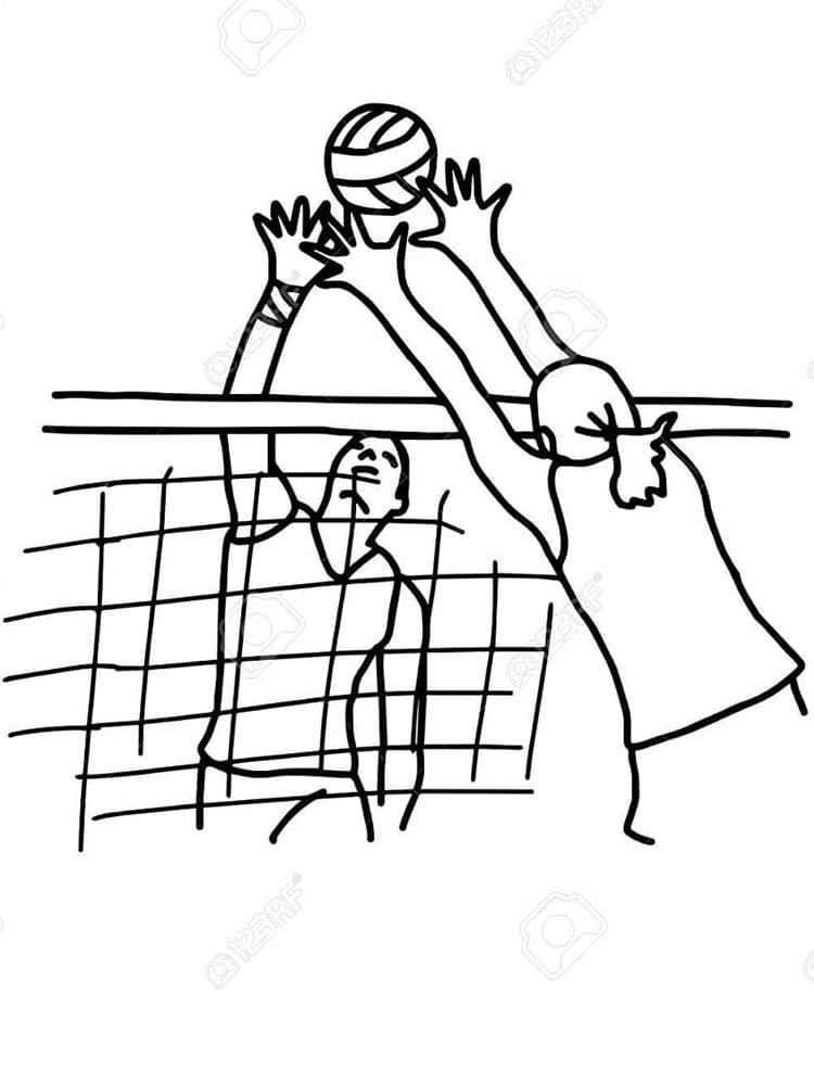 Pallavolo per Bambini di 3 Anni da colorare