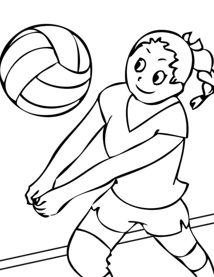 Pallavolo per Bambini di 6 Anni da colorare