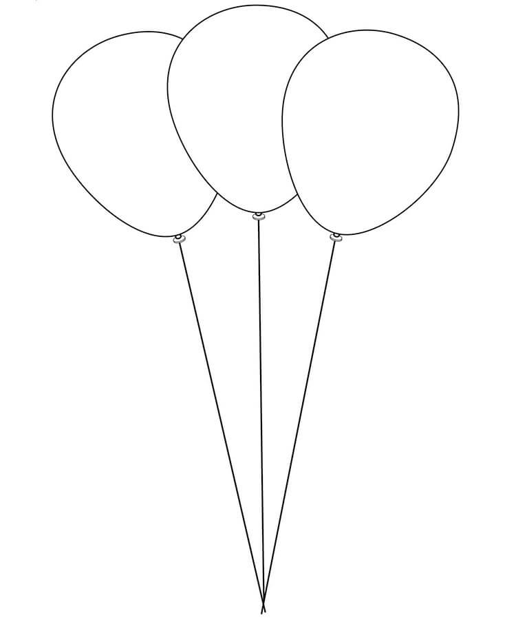 Palloncini semplici da colorare