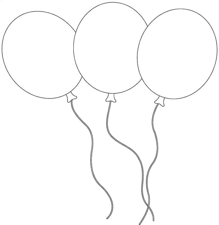 Palloncino Base da colorare