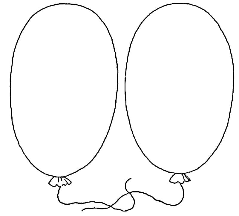 Palloncino Semplice da colorare