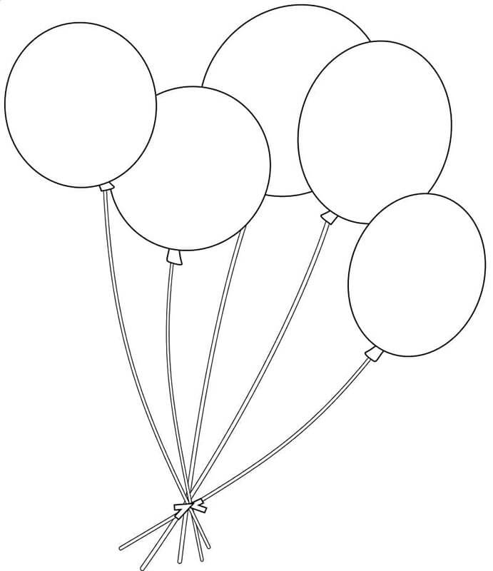 Palloncino per Bambini di 3 Anni da colorare