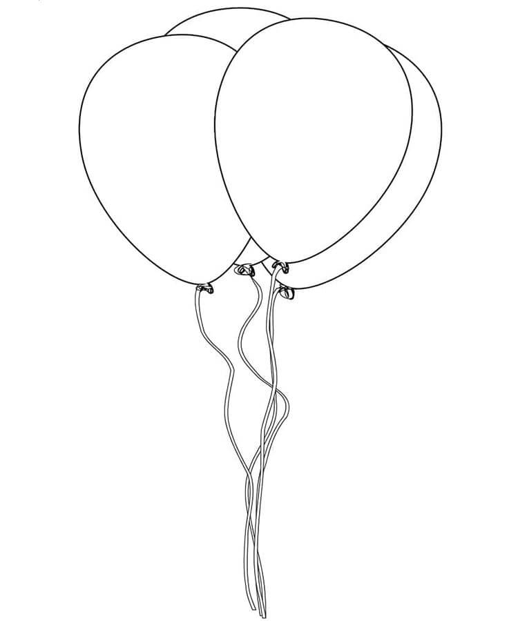 Palloncino per Bambini di 4 Anni da colorare