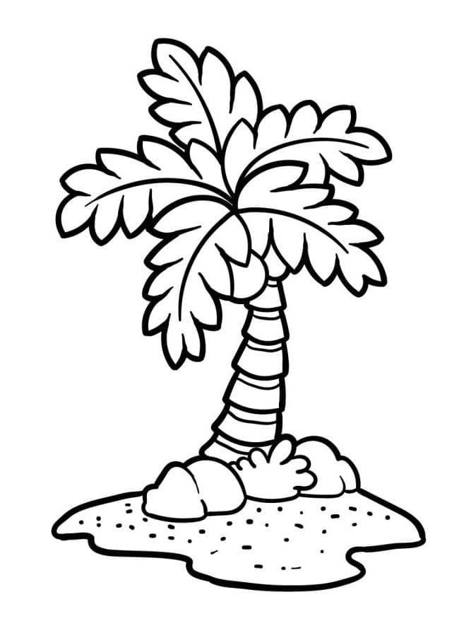 Palma Piacevole da colorare