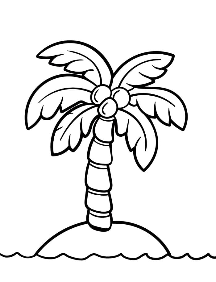Palma Semplice da colorare