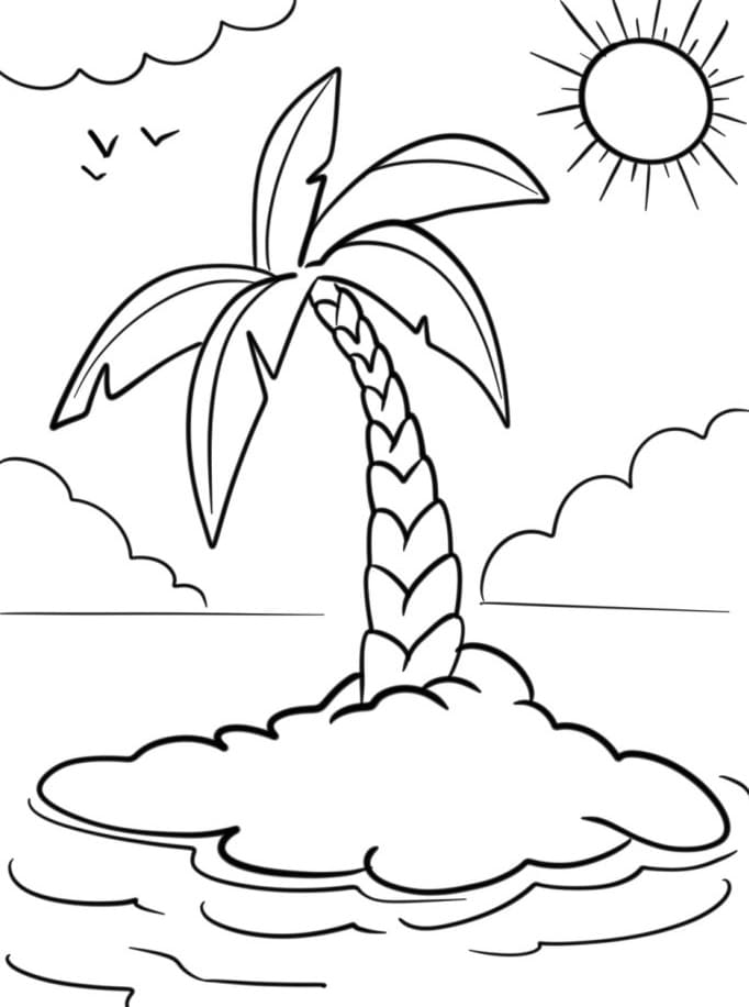 Palma Stampabile Gratuito da colorare