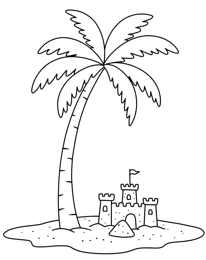 Palma Stampabile a Costo Zero da colorare