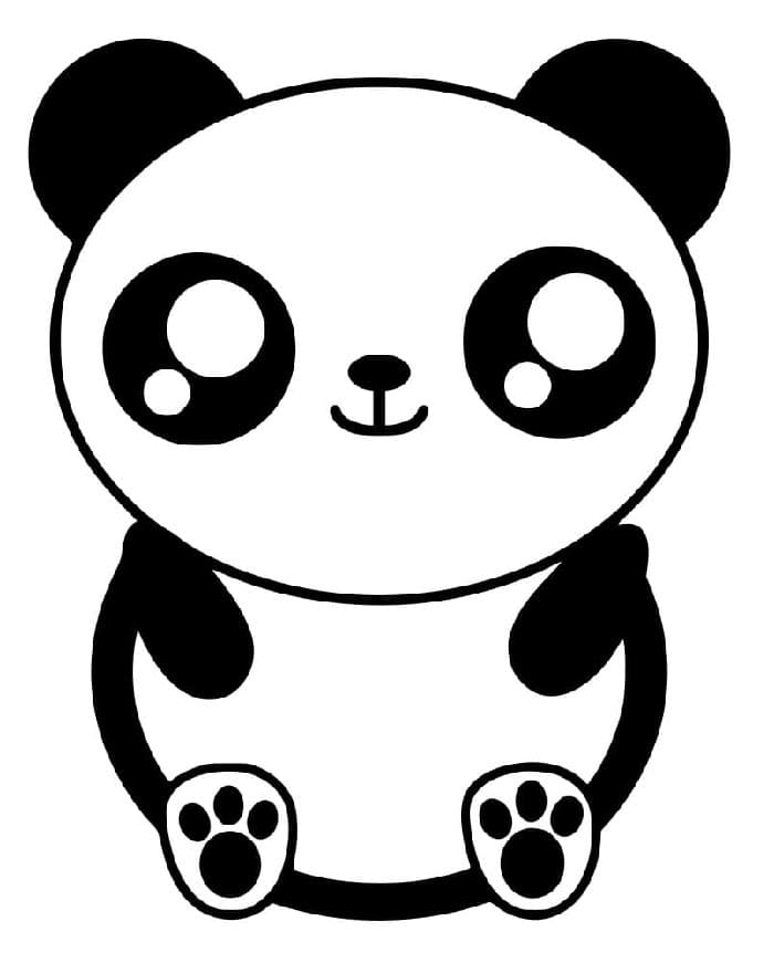 Panda Animato da colorare