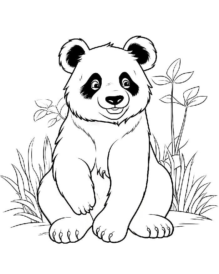Panda Gratis per Bambini da colorare