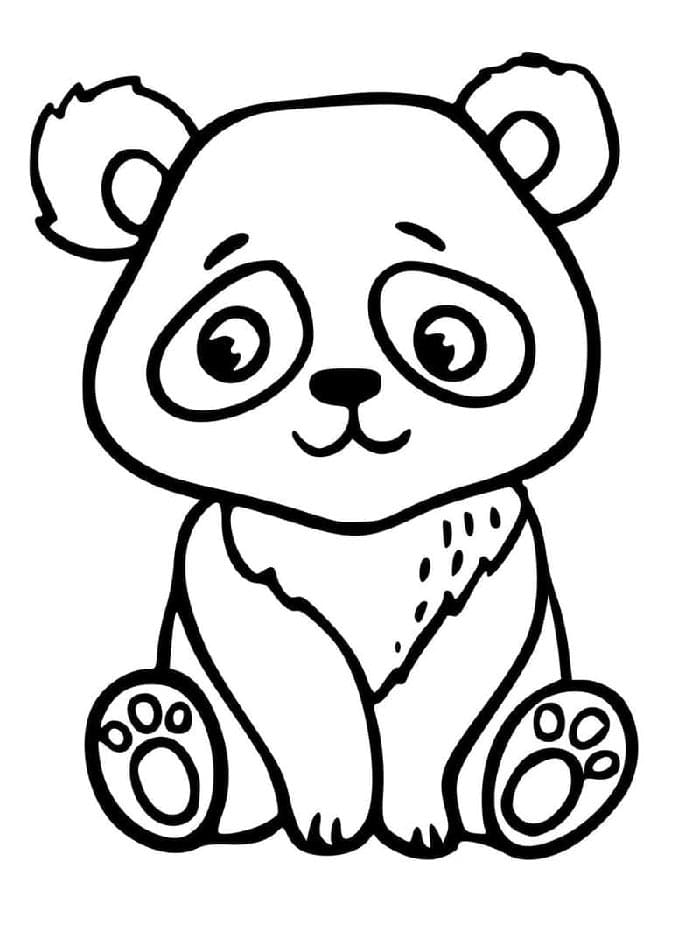 Panda Incantevole da colorare