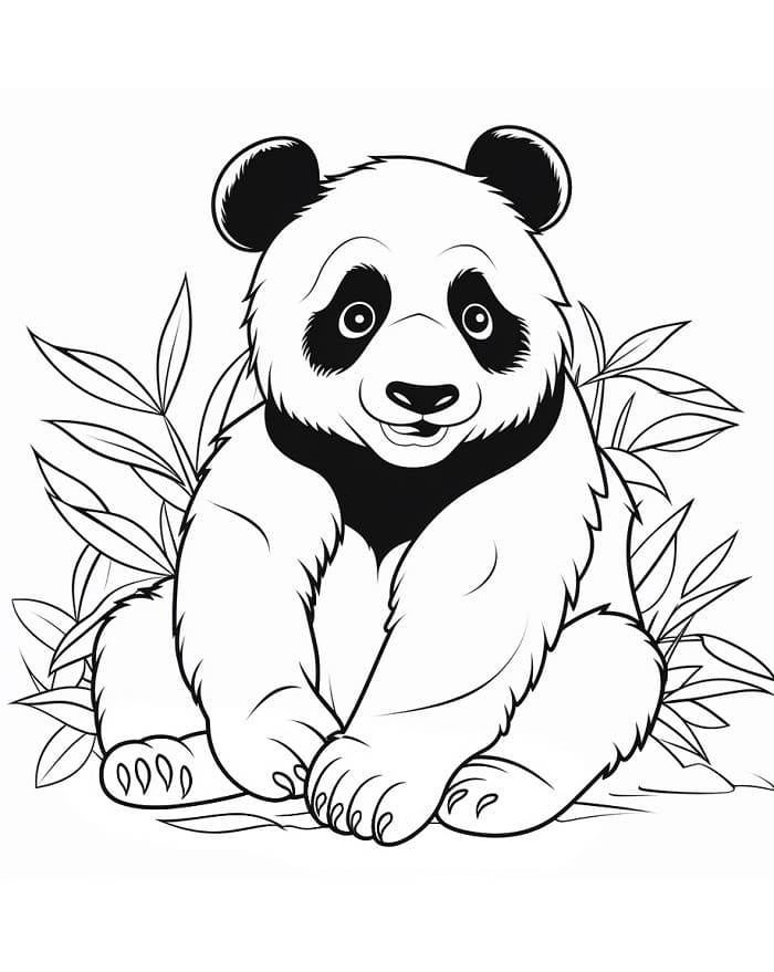 Panda Normale da colorare