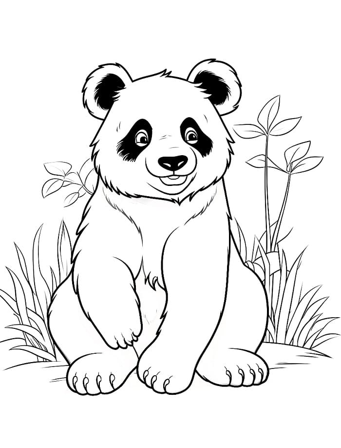 Panda Regolare da colorare