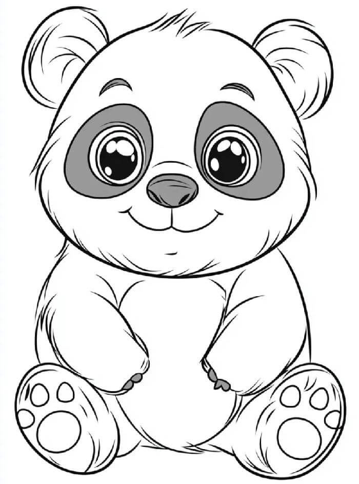 Panda per Bambini di 2 Anni da colorare