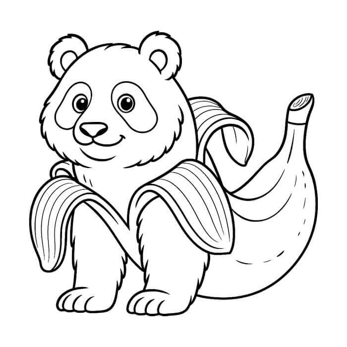 Pandaccini Bananini Italian Brainrot da colorare