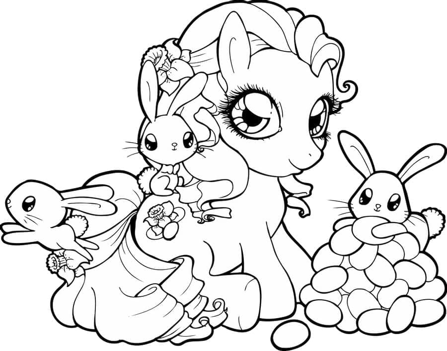 Pasqua Adorabile da colorare