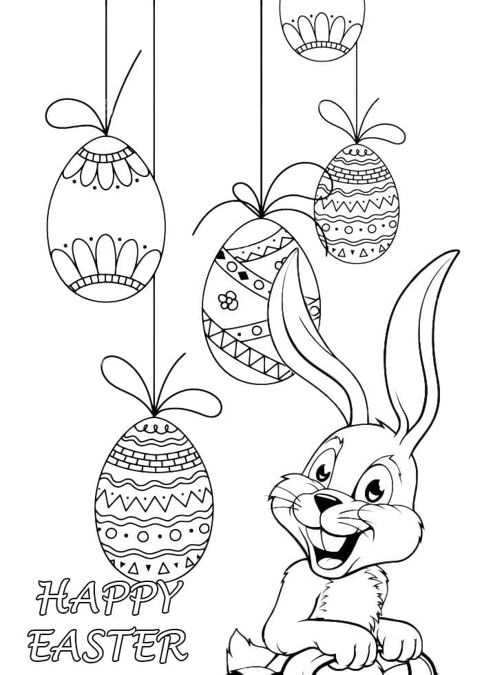 Pasqua Stampabile Gratuita da colorare