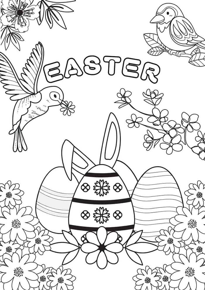 Pasqua per Bambini di 6 Anni da colorare