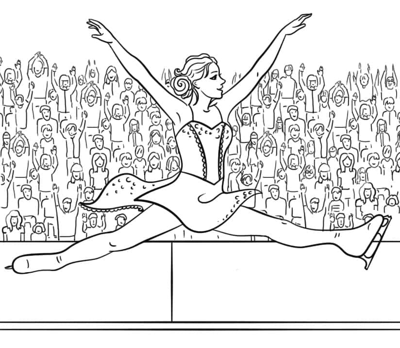 Pattinaggio sul Ghiaccio Libero da colorare