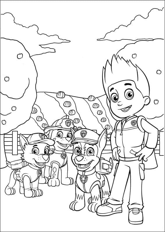 Paw Patrol Animata da colorare