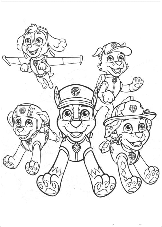 Paw Patrol Fantastica da colorare