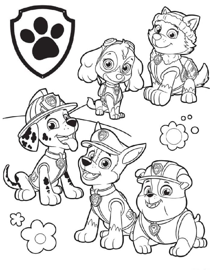 Paw Patrol Gentile da colorare