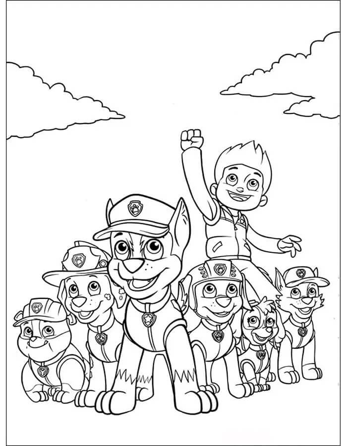 Paw Patrol Gratuitamente da Stampare da colorare