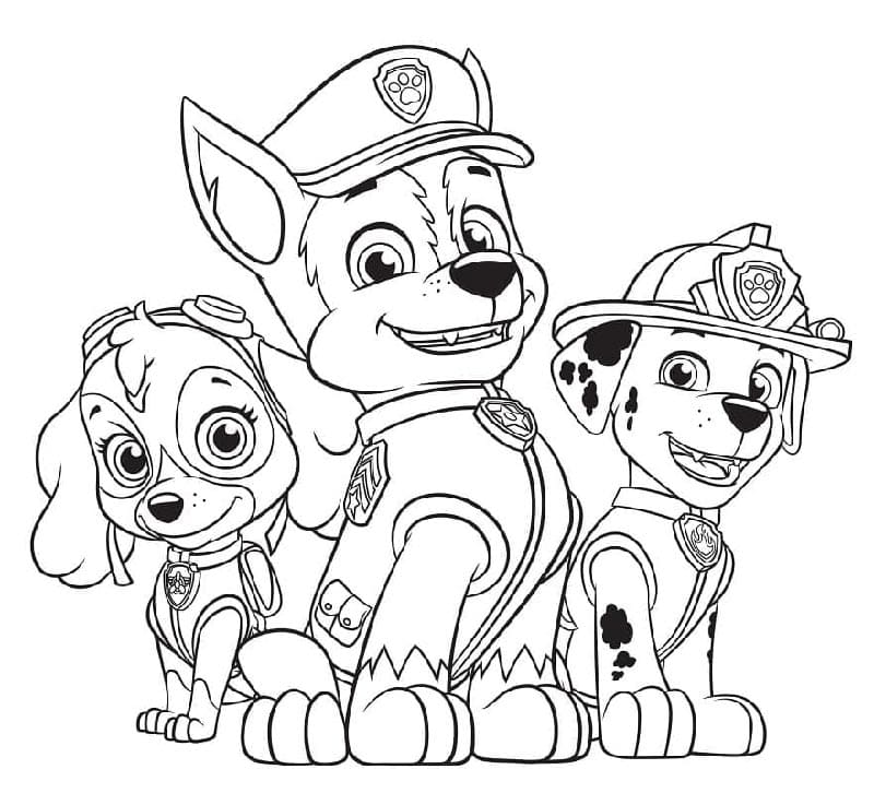Paw Patrol Piccola da colorare