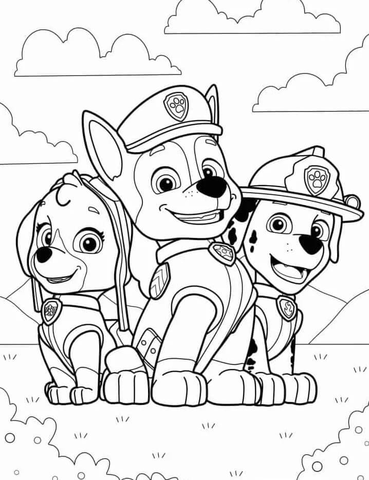 Paw Patrol da colorare