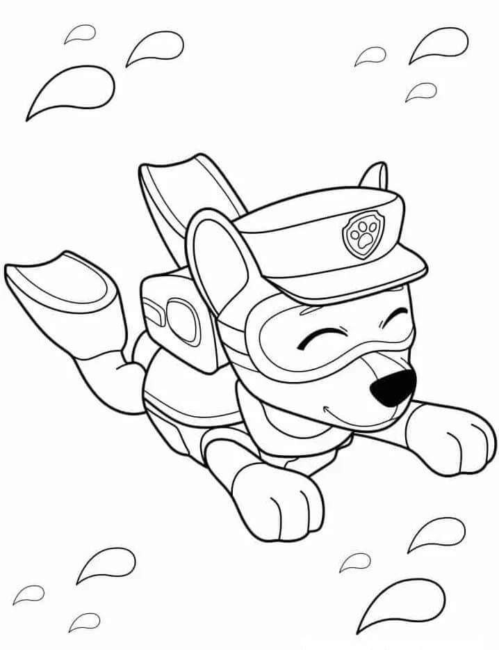 Paw Patrol per Bambini di 4 Anni da colorare