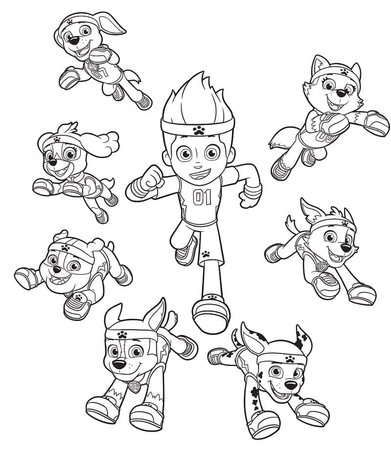 Paw Patrol per Stampare da colorare