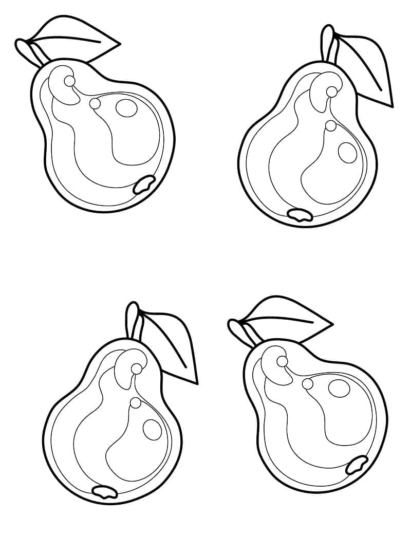 Pera Normale da colorare