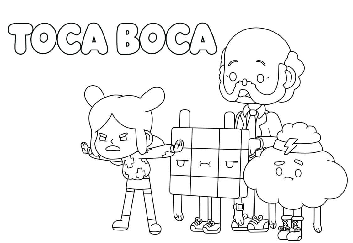 Personaggi di Toca Boca da colorare