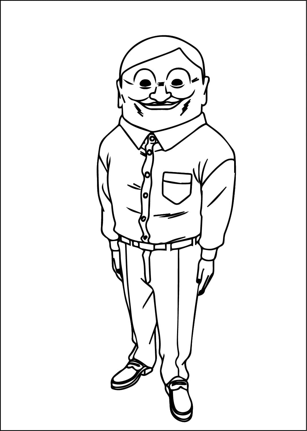 Personaggio Dandadan da colorare