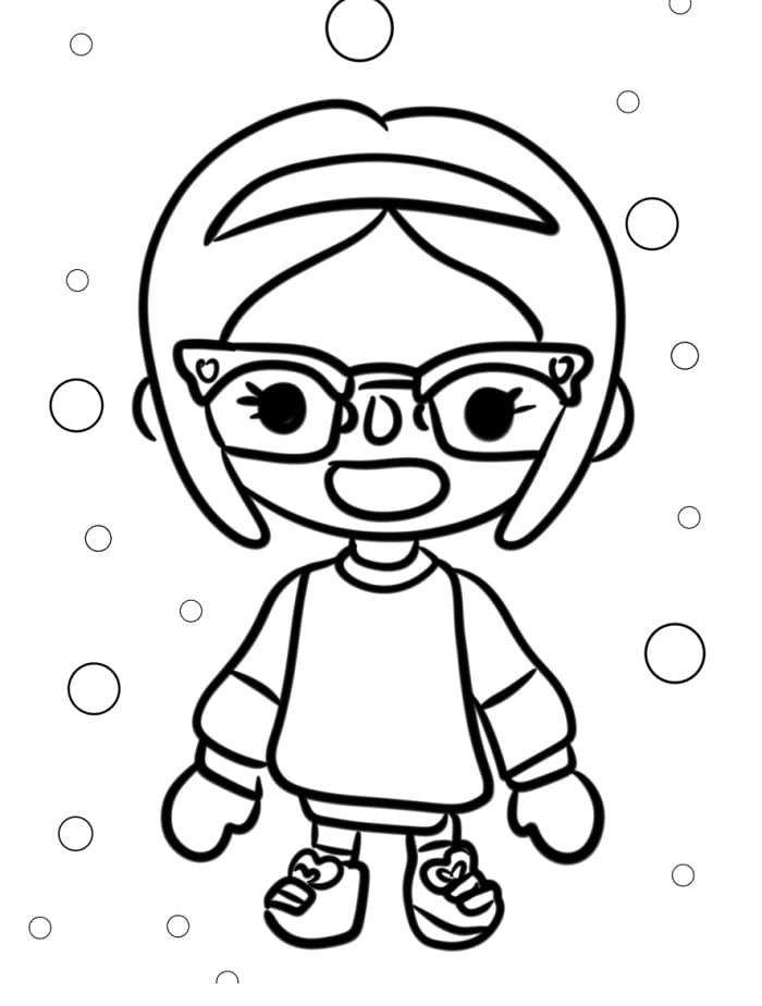 Personaggio Toca Boca da colorare