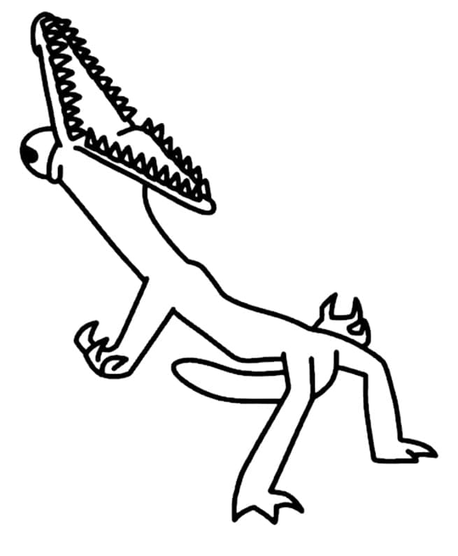 Personaggio degli Rainbow Friends da colorare