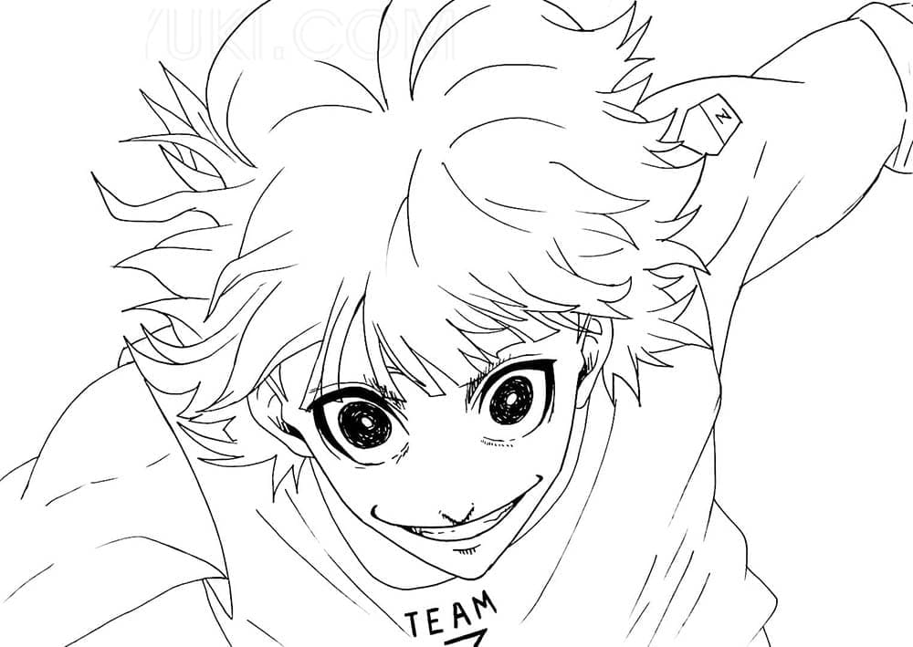 Personaggio di Blue Lock da colorare