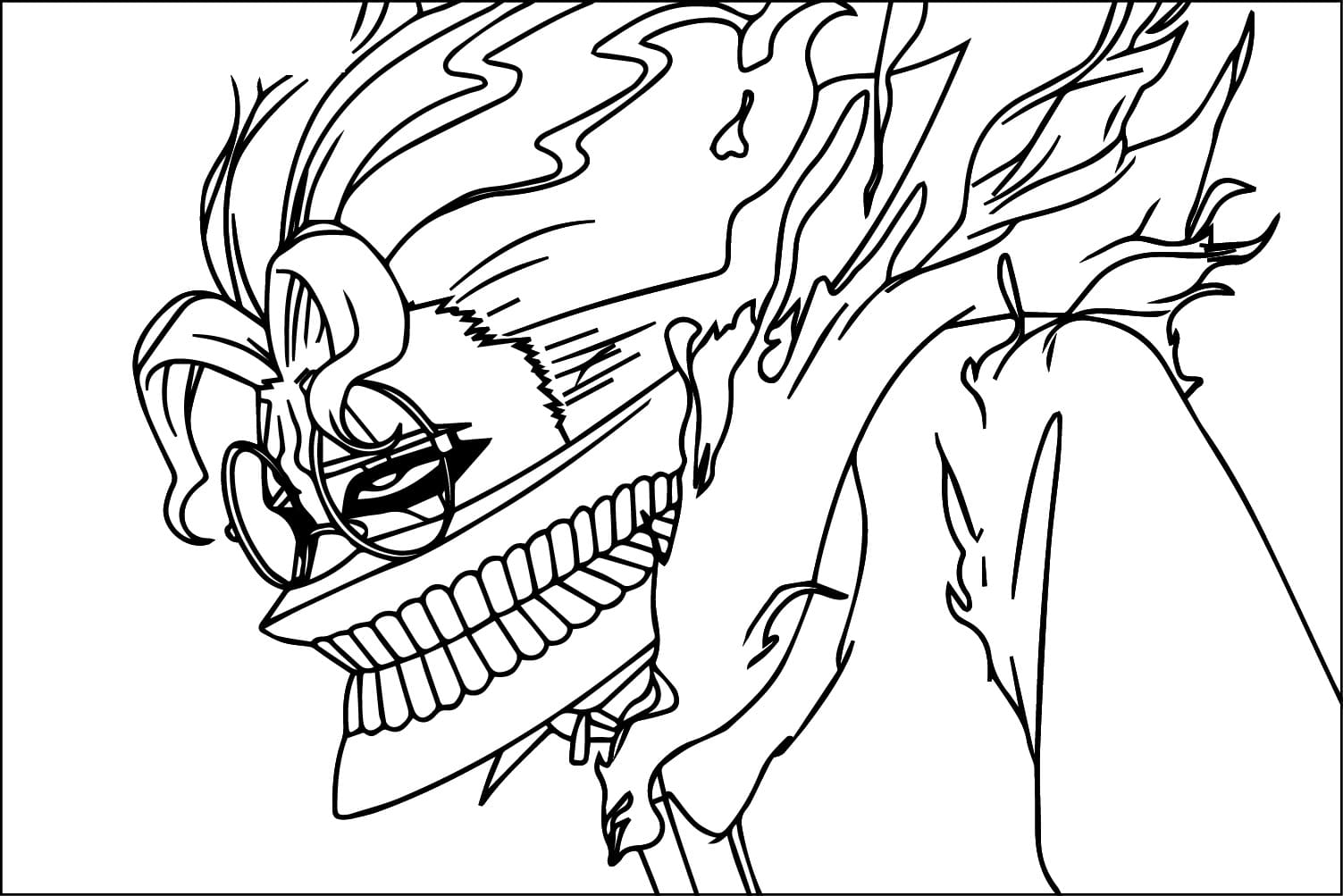 Personaggio di Dandadan da colorare