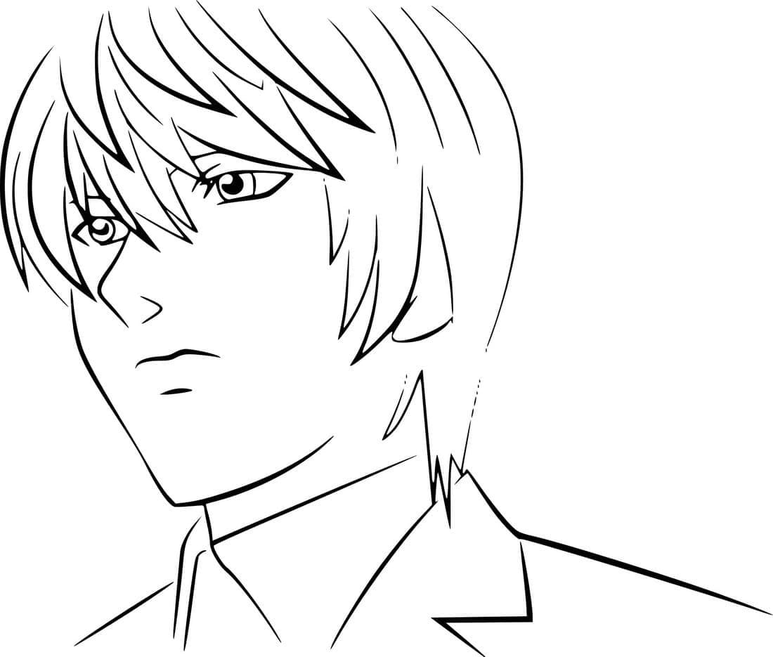 Personaggio di Death Note da colorare