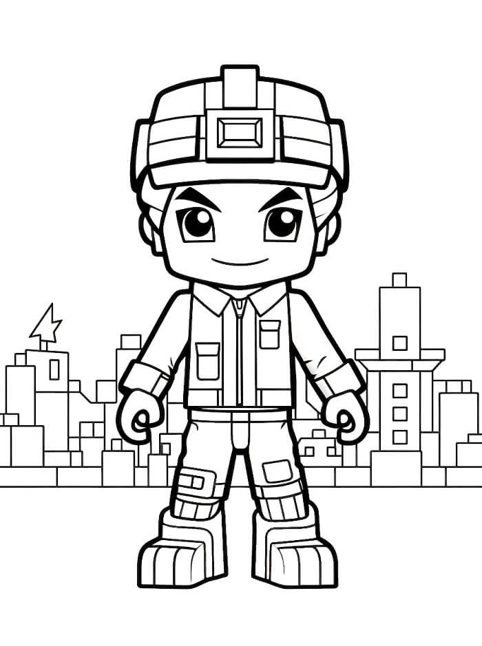 Personaggio di Roblox da colorare