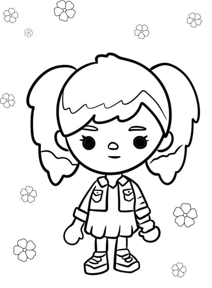 Personaggio di Toca Boca da colorare