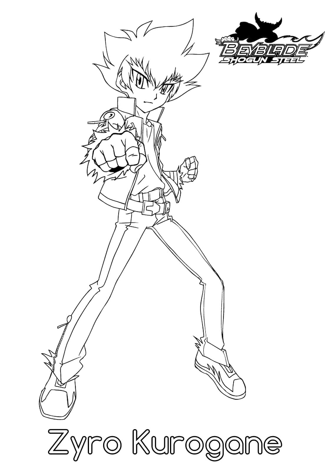 Personaggio in Beyblade da colorare