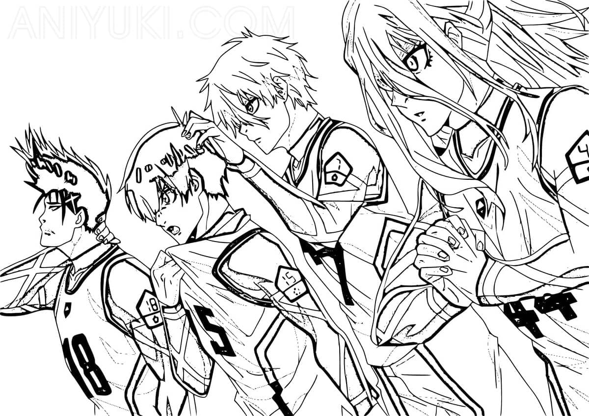 Personaggio in Blue Lock da colorare