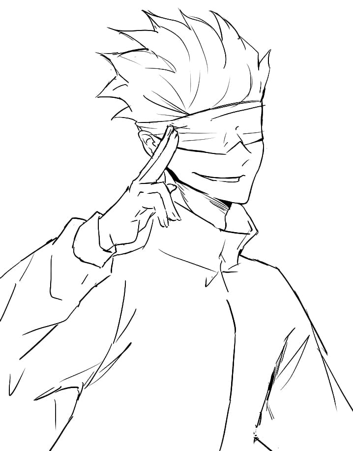 Personaggio in Jujutsu Kaisen da colorare