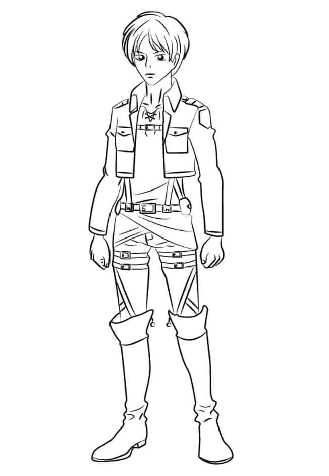 Personaggio in L'attacco dei giganti da colorare