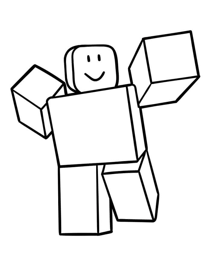 Personaggio in Roblox da colorare