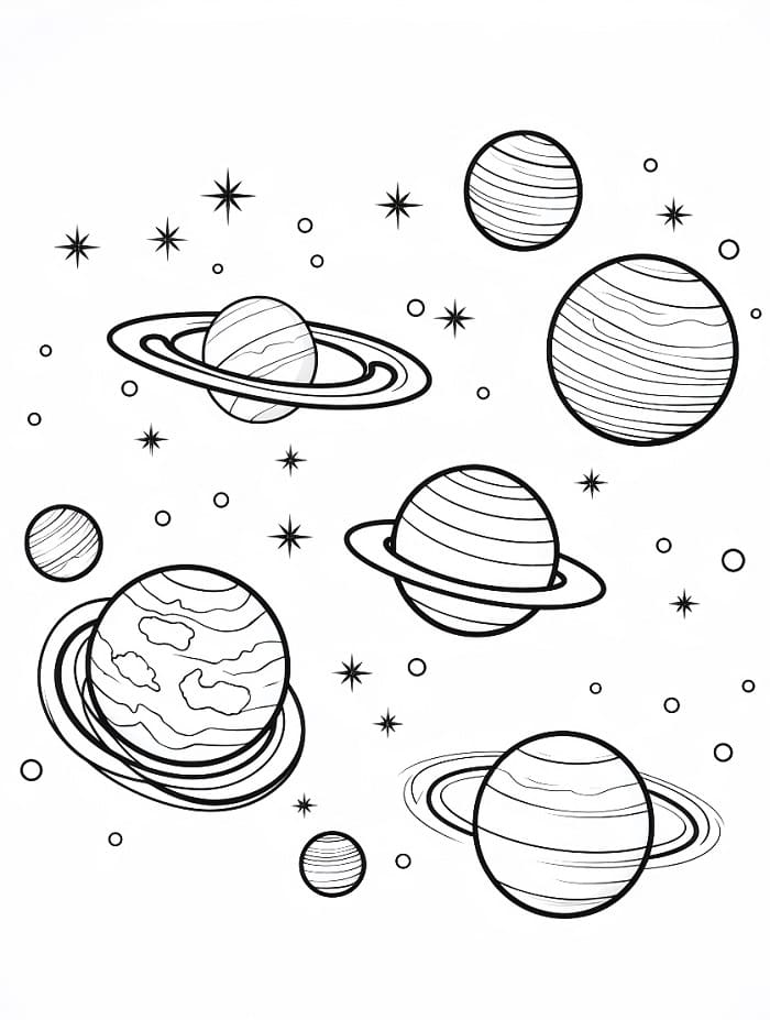Pianeta Semplificato da colorare