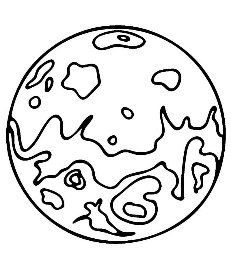 Pianeta per Pubblicare da colorare