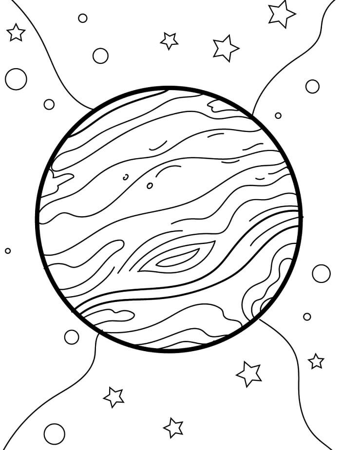 Pianeta per Ragazzini di 5 Anni da colorare
