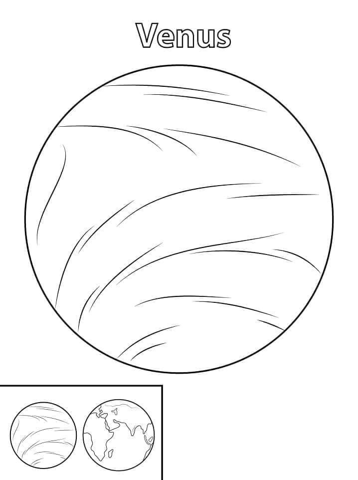 Pianeta per Ragazzini di 6 Anni da colorare