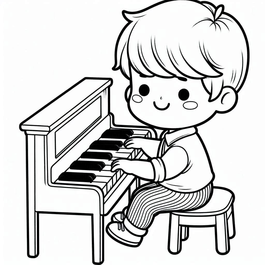 Pianoforte bella da colorare